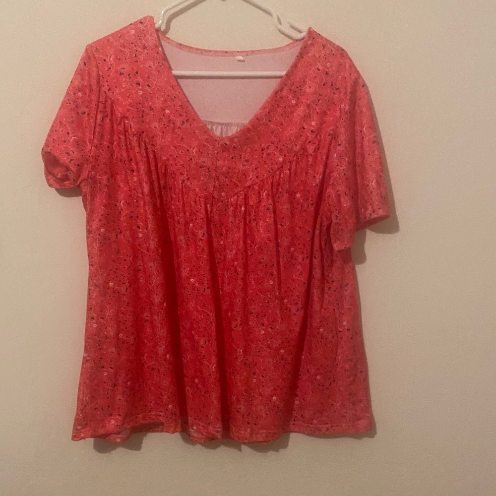 Floral Red Women's Top